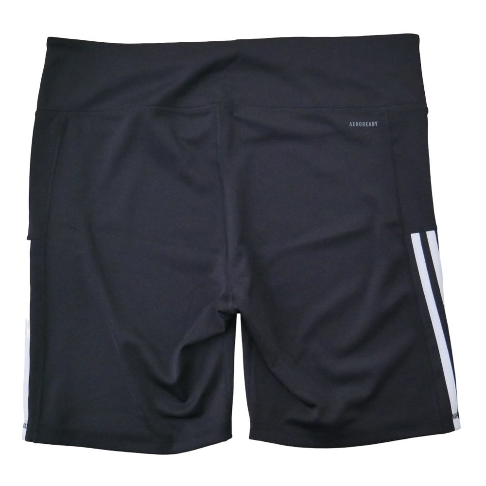 Adidas Bike Shorts Women's Size 2XL Black 3 Stripe Cycling Fitness Gym Workout - Picture 6 of 8